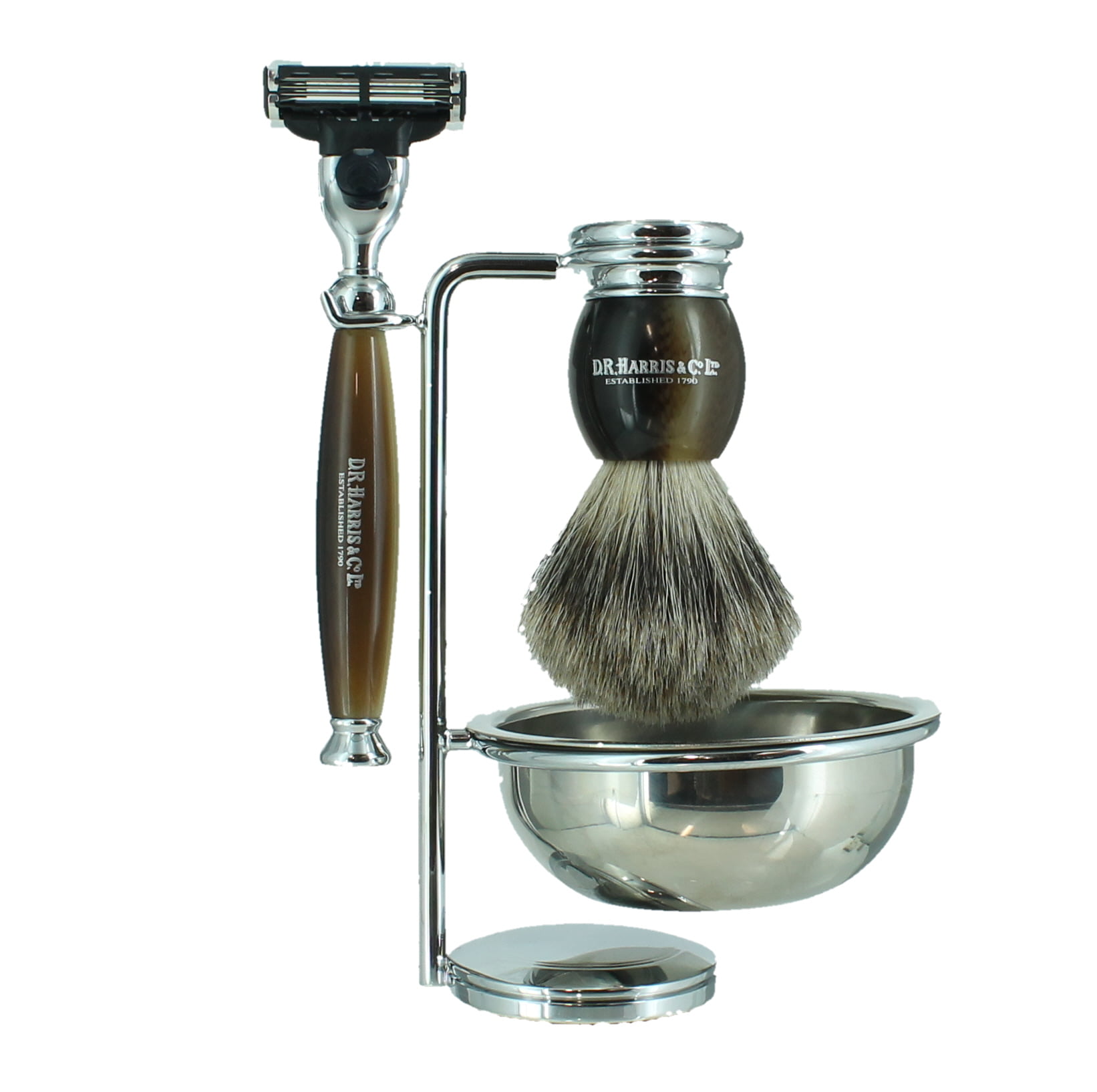 4 - Piece Shaving Set - Horn - Mach 3