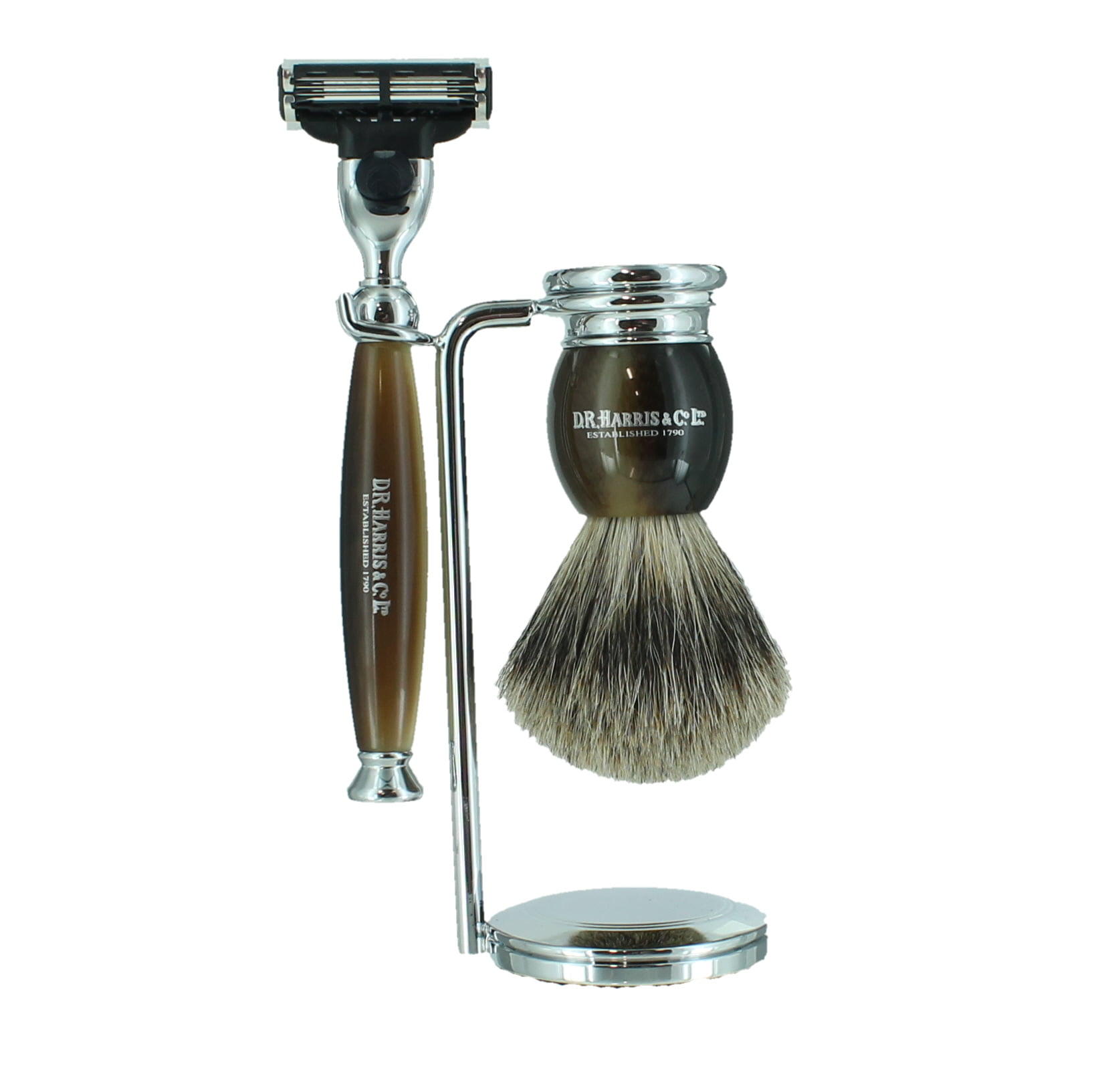 3 - Piece Shaving Set - Horn- Mach 3