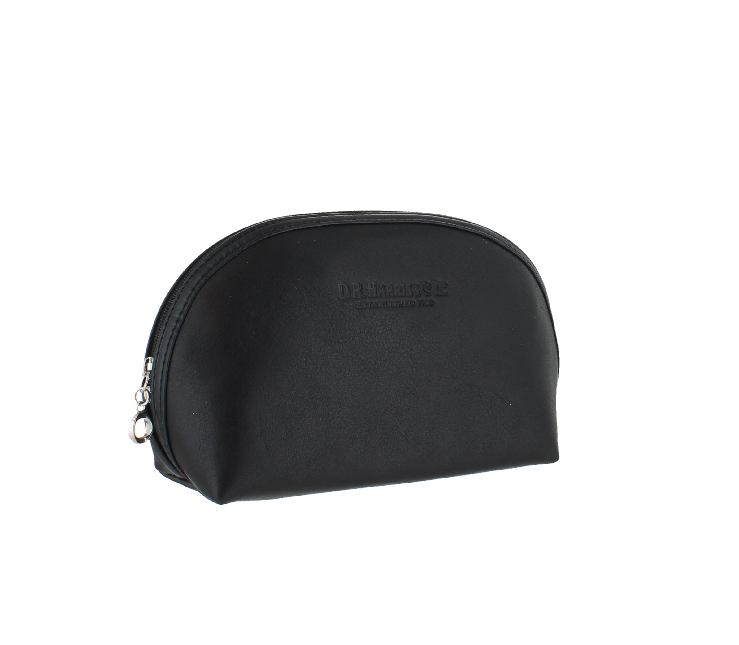 Large Oval Wash Bag - Black & Black