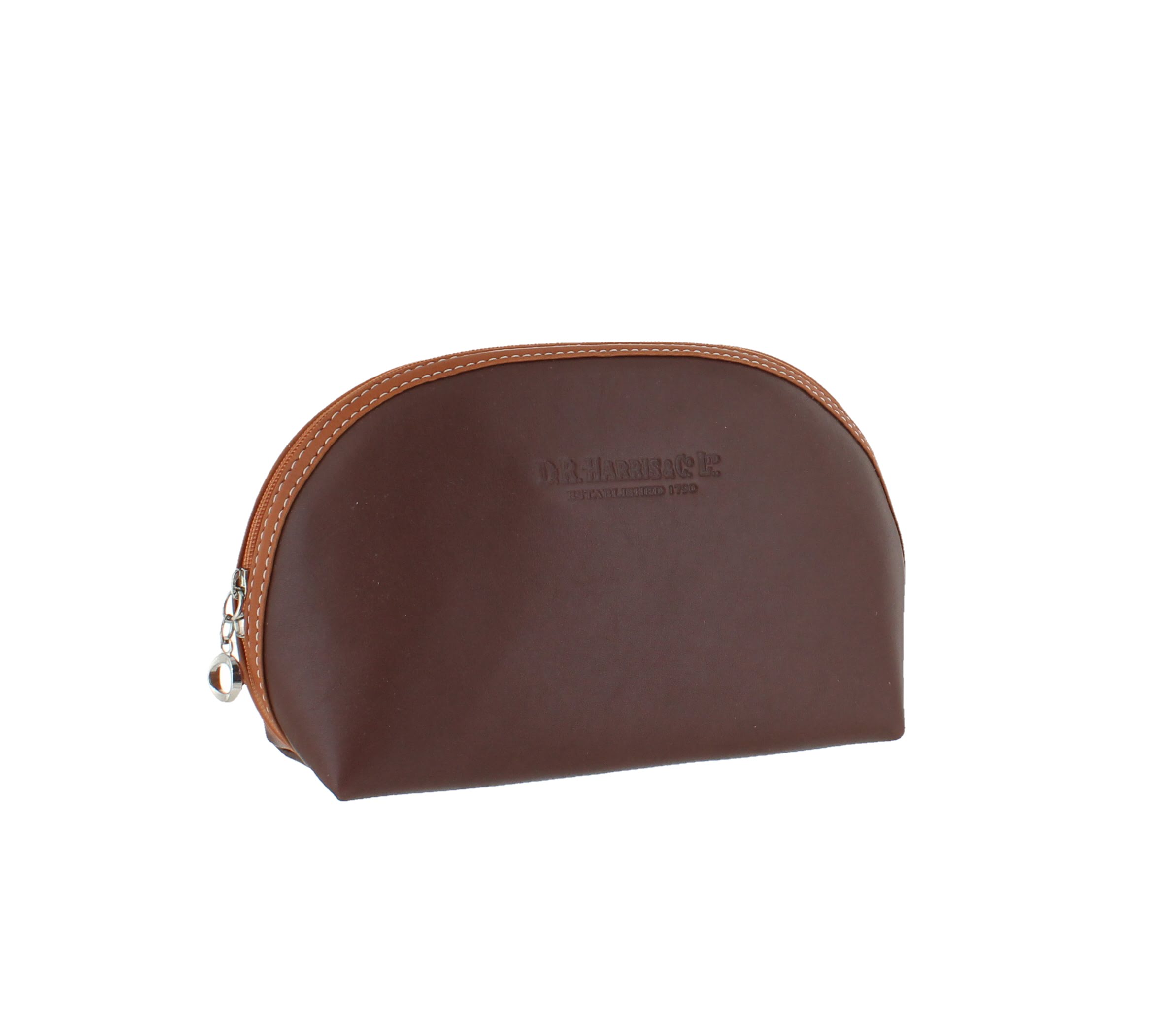 Large Oval Wash Bag - Brown & Tan