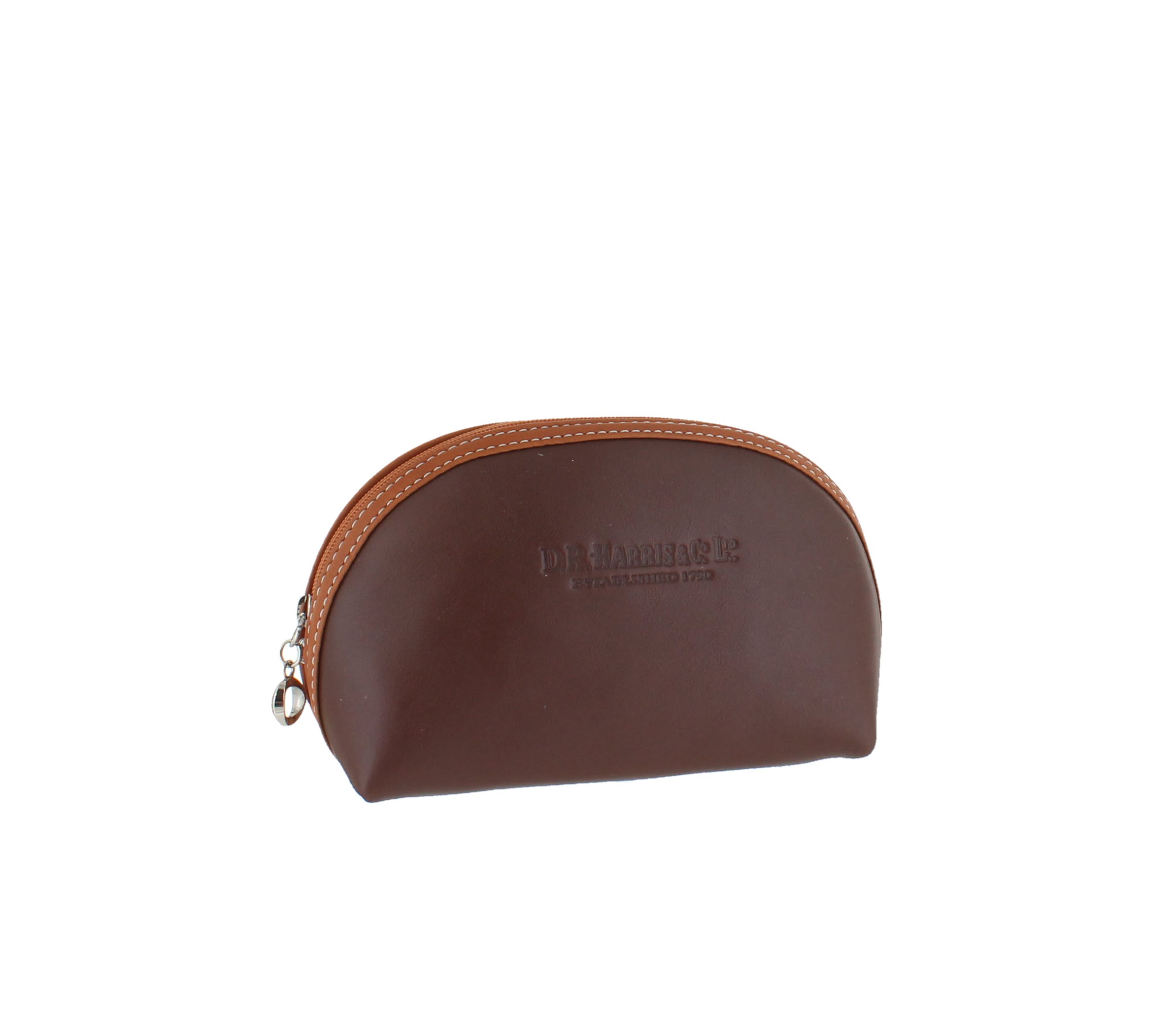 Small Oval Wash Bag - Brown & Tan